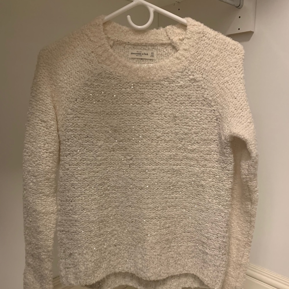 Abercrombie & Fitch sequined oatmeal sweater